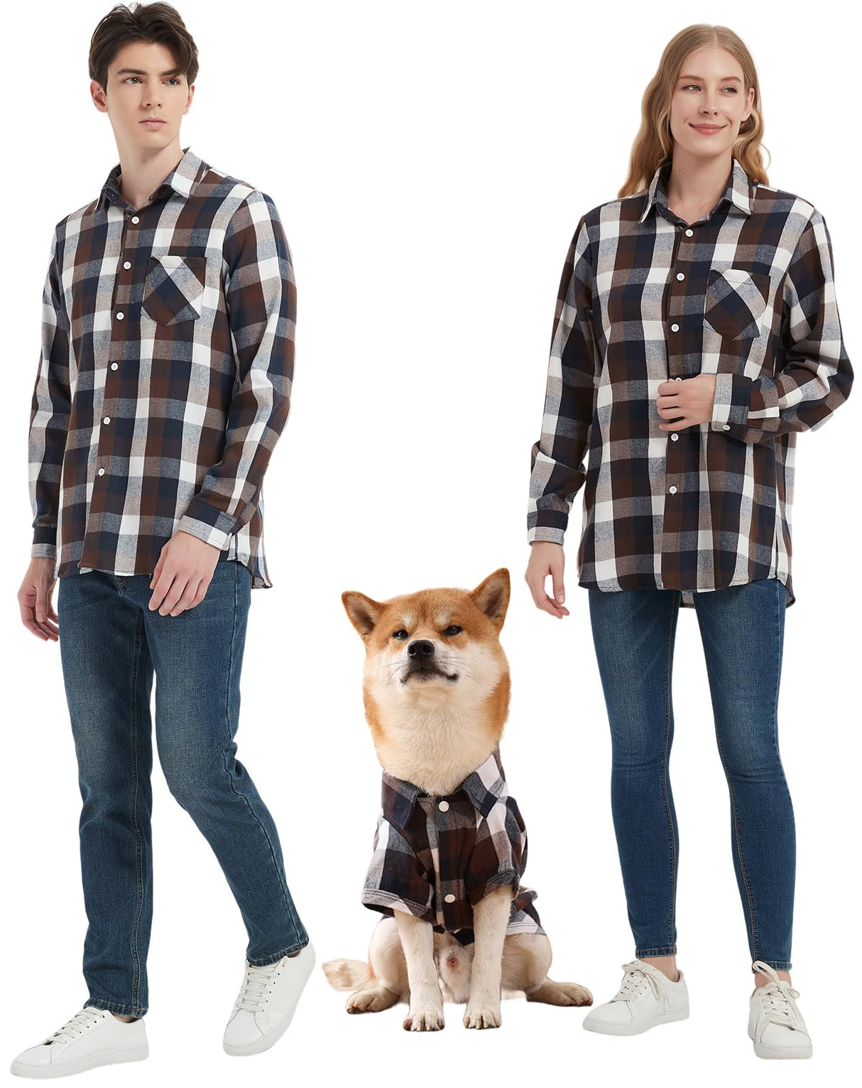 UUREED Dog Plaid Shirts Dog Clothes Dogs and Owner Shirts are Sold Separately