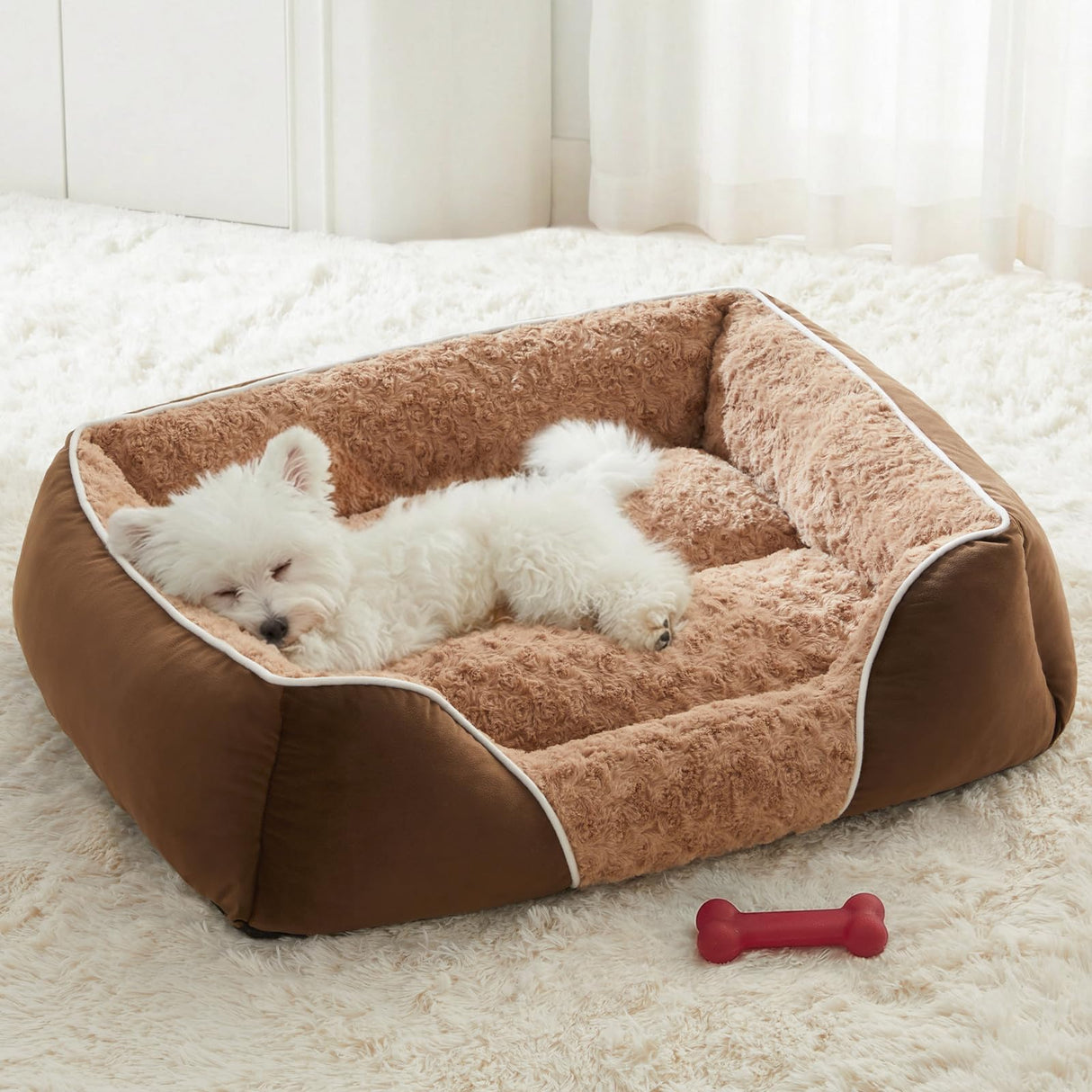 RRPETHOME Dog Beds Medium Sized Dog,Washable Rectangle Dog Bed for Medium Dogs,Orthopedic Pet Sofa Bed, Dog Couch Bed with Anti-Slip Bottom