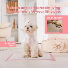 Load image into Gallery viewer, Pet Toilet Training Pads 100Count Disposable Puppy Pee Pads 18" x 13" for Dogs, Ultra Absorbent|Quick Dry|Leak-Proof Pet Potty Pads for Dog, Cat, Rabbits and Guinea Pigs (Pink)
