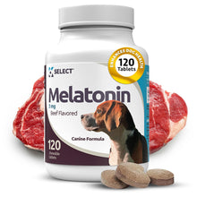 Load image into Gallery viewer, K9 Select Melatonin for Dogs - Composure Dog Calming Chews - Dog Melatonin for Sleep - Reduce Stress Helps Composure Calming Treats for Small Dogs - 3 mg, 120 Beef Flavored Chewable Tablets