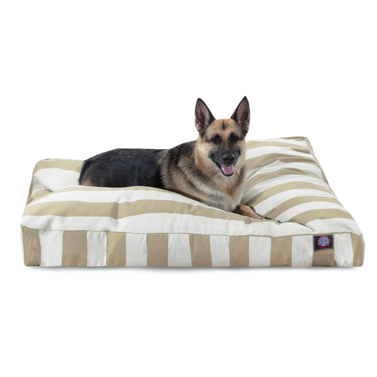 Majestic Pet Rectangle Large Dog Bed Washable – Non Slip Comfy Pet Bed – Dog crate Bed with Removable Washable Cover – Dog Kennel Bed for Sleeping - Dog bed X-Large Breed 50x42x5 Inch – Sand Beige