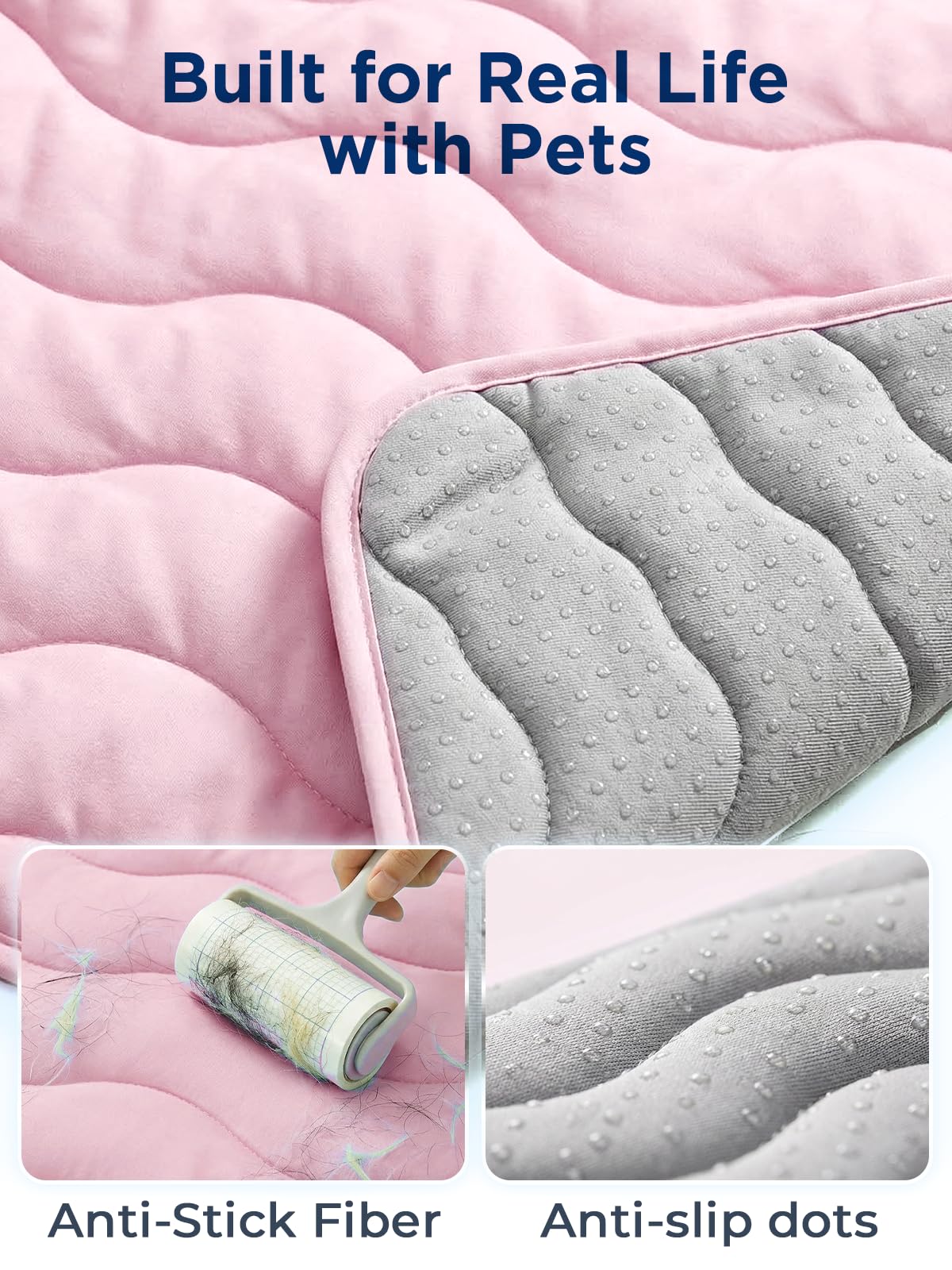 furrybaby Dog Cooling Mat for Medium Dogs, 30"x20" Self Cooling Pet Cooling Mat for Dogs & Cats, QMAX>0.5, Thickened Cool Fiber, Cooling pad for Dog Bed, Durable Portable Indoor/Outdoor Summer,Pink