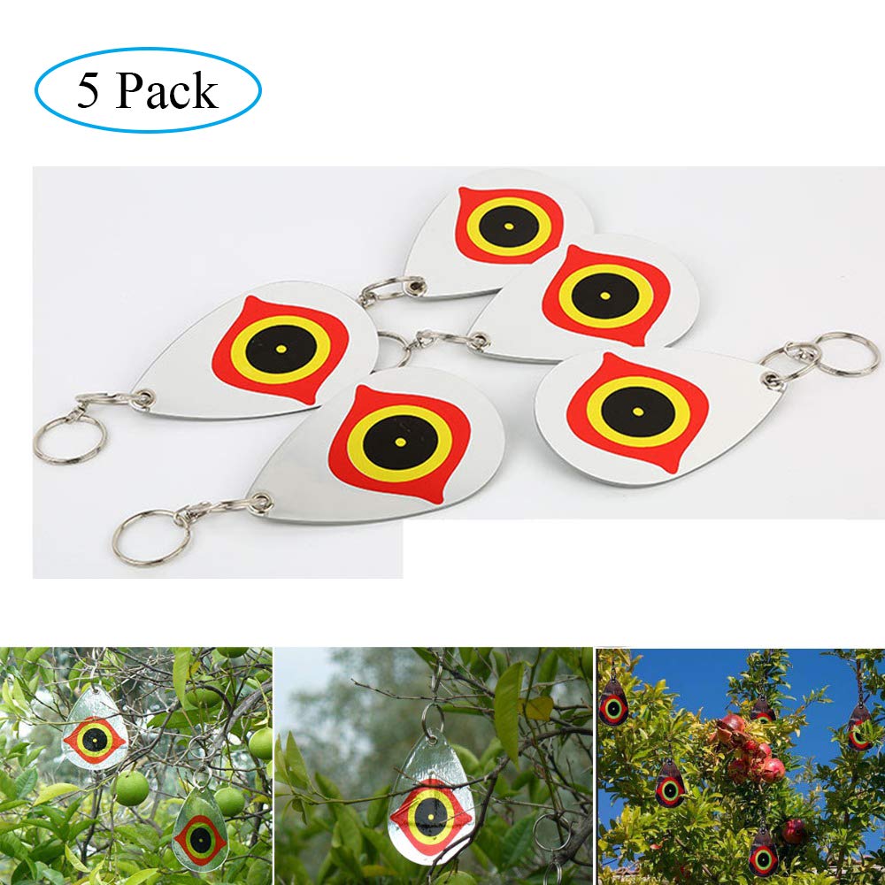 Cainda Horrible Predator Eye to Scare Birds Away, Birds Deterrent Hanging Devices, Keep Birds Away from Your Barns Garden Windows Warehouse (5 Pack)