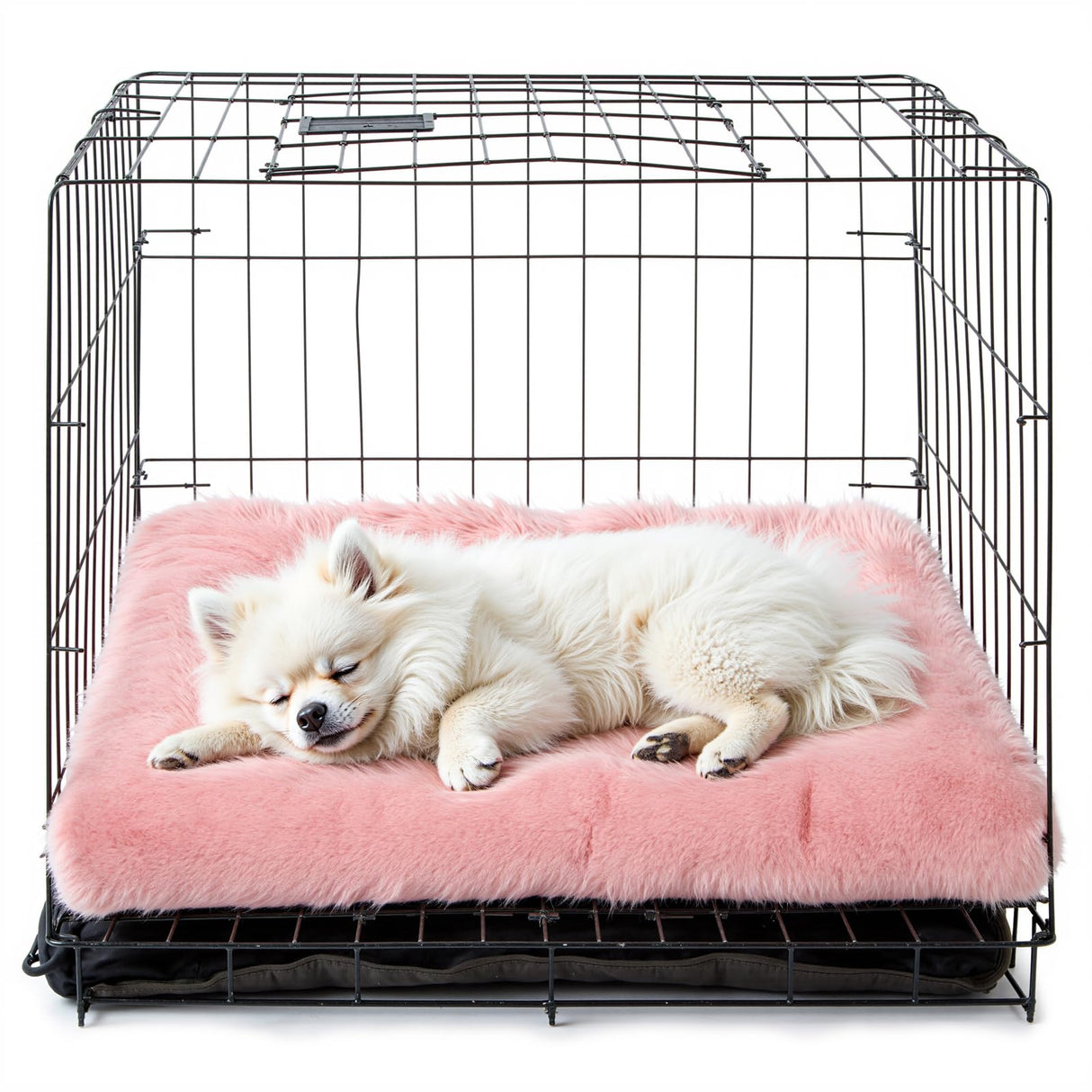 MOIRIG 2 Pack Washable Dog Bed, Deluxe Plush Dog Crate Beds with Anti-Slip, Comfy Kennel Pad Pet Sleeping Mat for Large, Medium and Small Dogs (2 Pack x Pink, 23.0" L x 18.0" W x 3.0" Th)