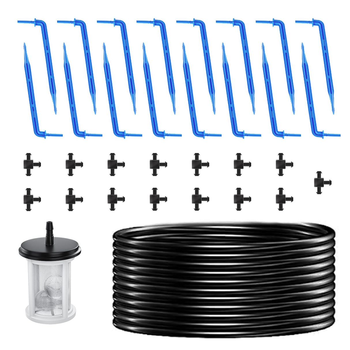 39 FT Solar Drip Irrigation Kit System, Garden Watering System,3W 3000mAh Larger Capacity,Auto Easy DIY Watering Device, Automatic Outdoor/Indoor Irrigation,Support 15Pots(Expansion Kit)