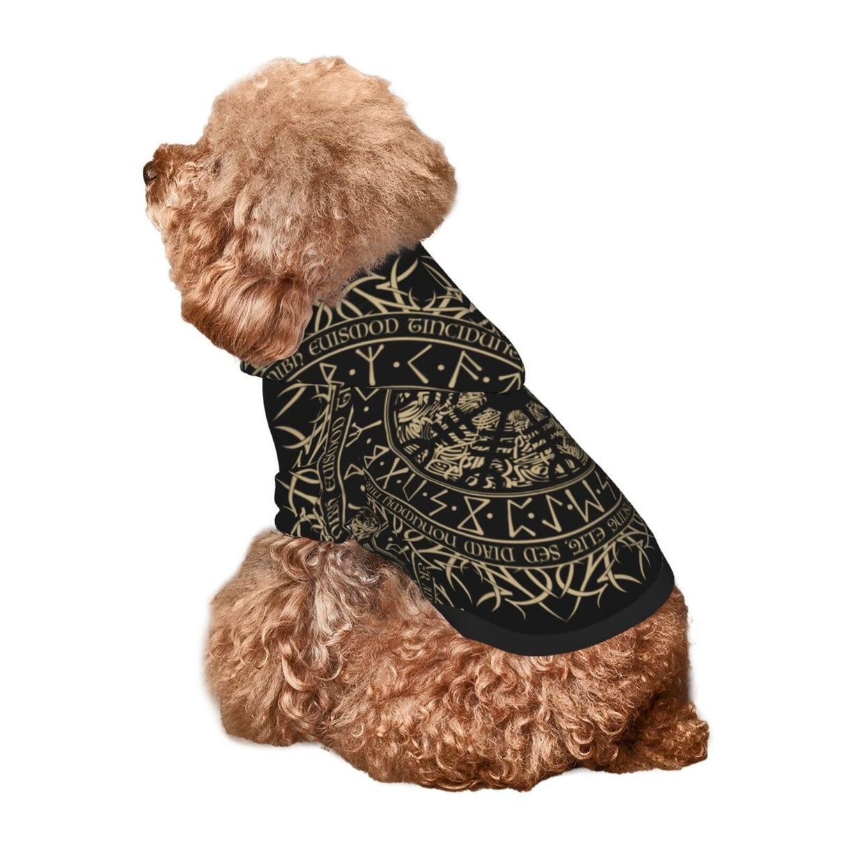 Dog Hoodie Soft and Warm Dog Hoodie Sweater Cool Norse Viking Vegvisir Runic Compass Dog Winter Coat Cold Weather Clothes for XS-XXL