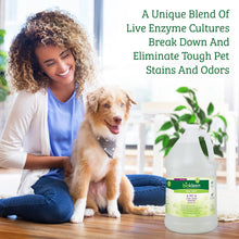 Load image into Gallery viewer, Biokleen Bac-Out Pet Stain Remover - Enzymatic, Natural, Plant-Based Destroys Stains & Odors, Safe for Surfaces & Fabrics, Carpet Cleaner - Eco-Friendly, Lavender Lime Scent, 1 Gallon