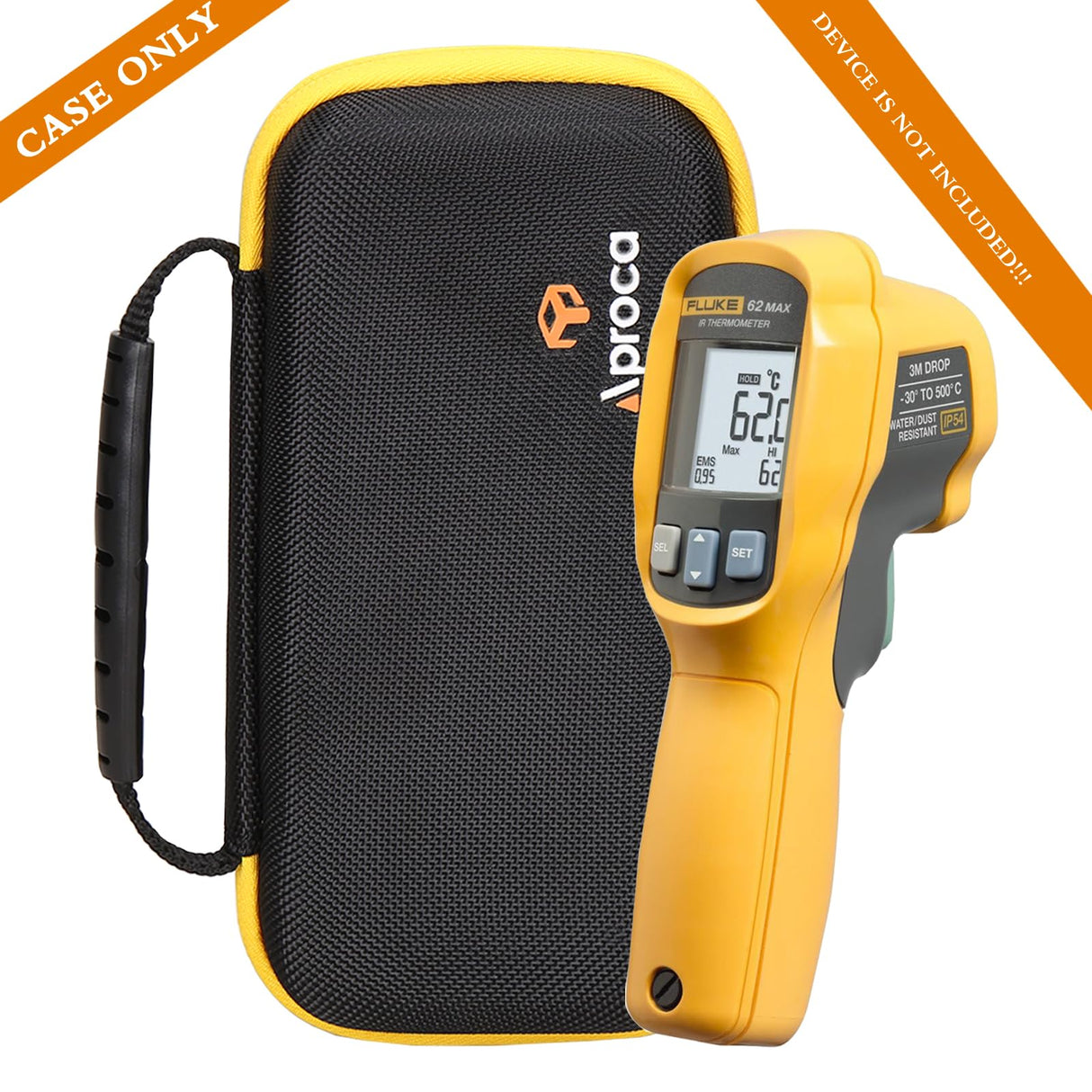 Aproca Hard Storage Travel Case, for Fluke 62 Max/Fluke 62 Max+ / 64 Max / 59 Max+ Infrared Thermometer
