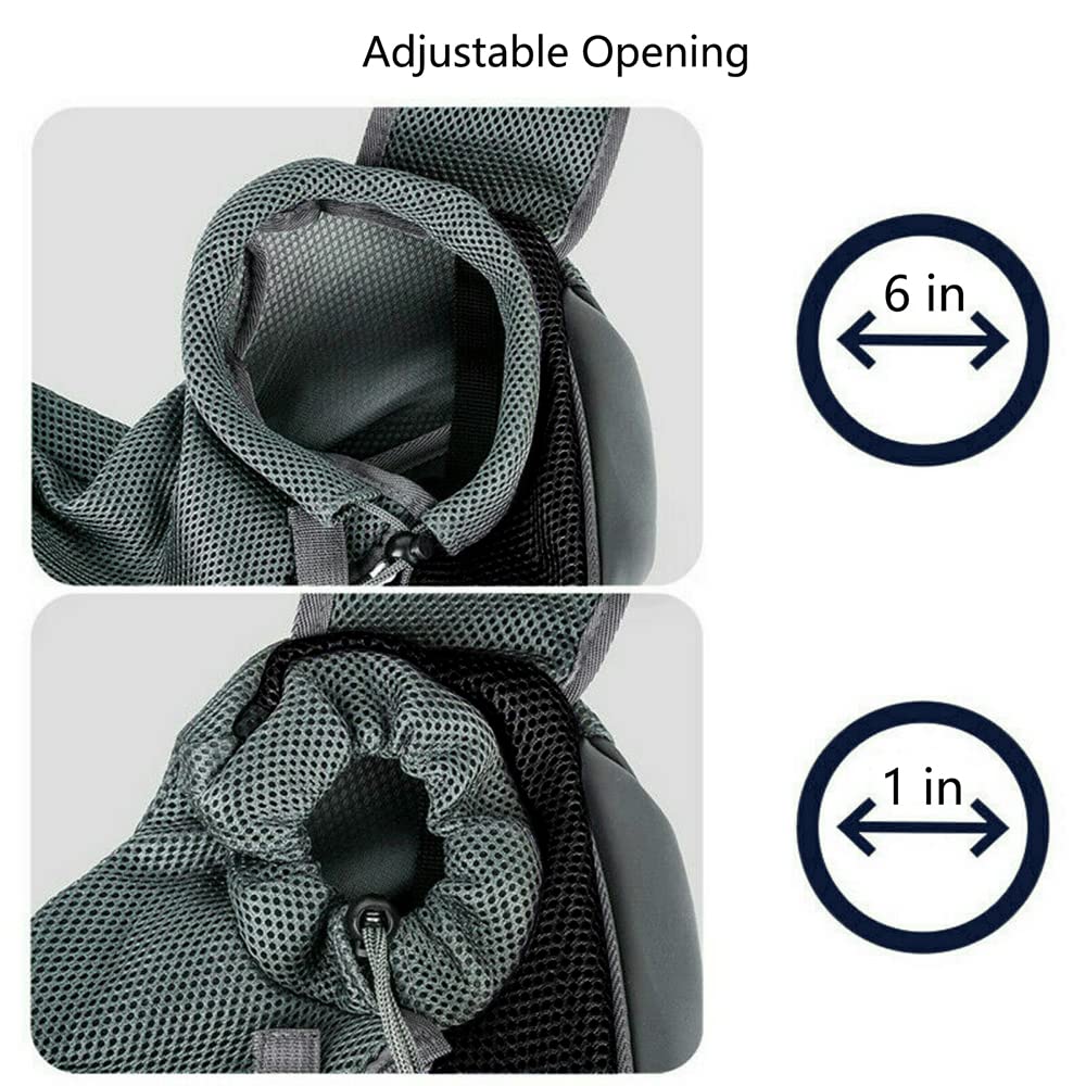 Kucehiup Pet Sling Carrier for Small Dogs Cats Breathable Mesh Travelling Hands-Free Puppy Backpack(Fits Approximately 3 lbs to 6 lb Pets)(Black)