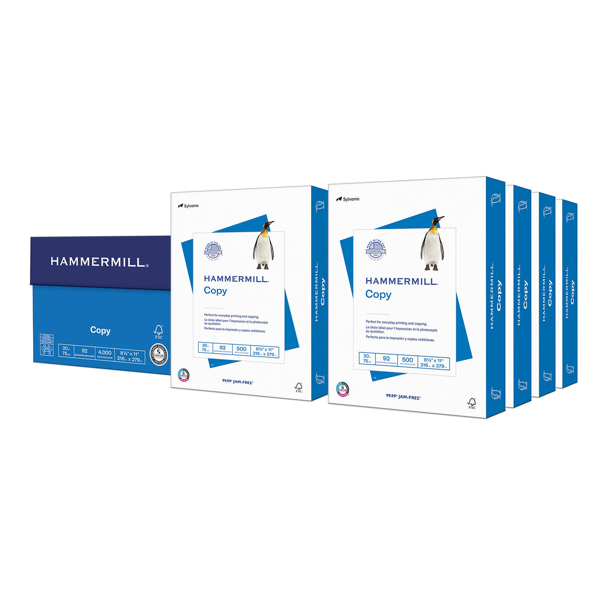 Hammermill Printer Paper, 20 Lb Copy Paper, 8.5 x 11 - 8 Ream (4,000 Sheets) - 92 Bright, Made in the USA