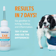 Load image into Gallery viewer, Vetericyn Triple-Action Ear Treatment for Dogs & Cats - 1% Hydrocortisone Ear Drops for Dog Ear Infection Relief - Fast Itch Relief & Healing with Otizyme Blend. 1.5 Ounce