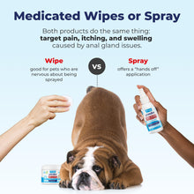 Load image into Gallery viewer, Vetnique Glandex Medicated Dog Butt Wipes or Spray for Dog Scooting - Topical Anti Itch Skin Relief for Soothing Inflamed Anal Glands in Dogs & Cats - Fast Acting Formula (4oz Spray)