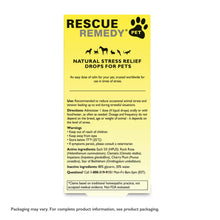 Load image into Gallery viewer, Rescue Remedy Pet Dropper - 20mL - Stress & Tension Support for Dogs & Cats with Bach Natural Flower Essences - Sedative-Free, Homeopathic Liquid Formula - For All Breeds, Ages & Weights