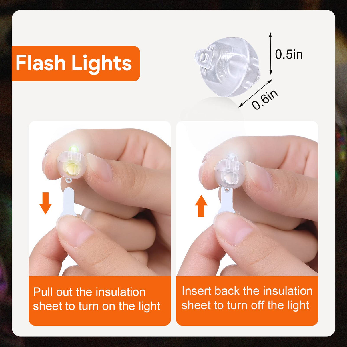 ZGWJ 100PCs Mini Led Lights, Led Balloons Light up Balloons for Party Decorations Neon Party Lights for Paper Lantern Easter Eggs Birthday Party Wedding Halloween Christmas Decoration - Blinking Warm