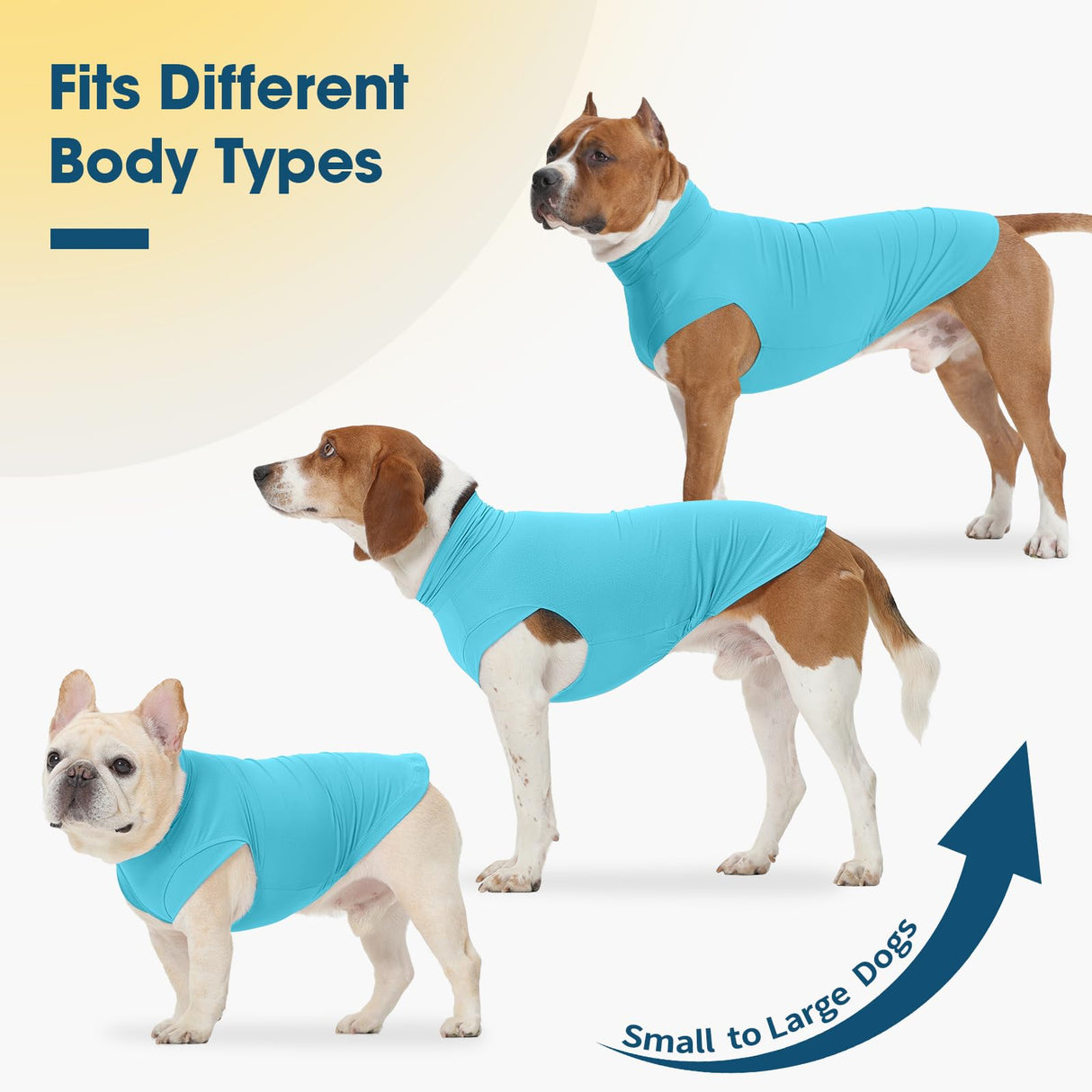 ROZKITCH 2 Pack Cooling Dog Shirt, Breathable Sun Protection T-Shirts, Pet Summer Vest, Quick Dry Dog Summer Clothes Beach Hiking Wailking for Large Dogs Boy Girl Orange&Blue 2XL