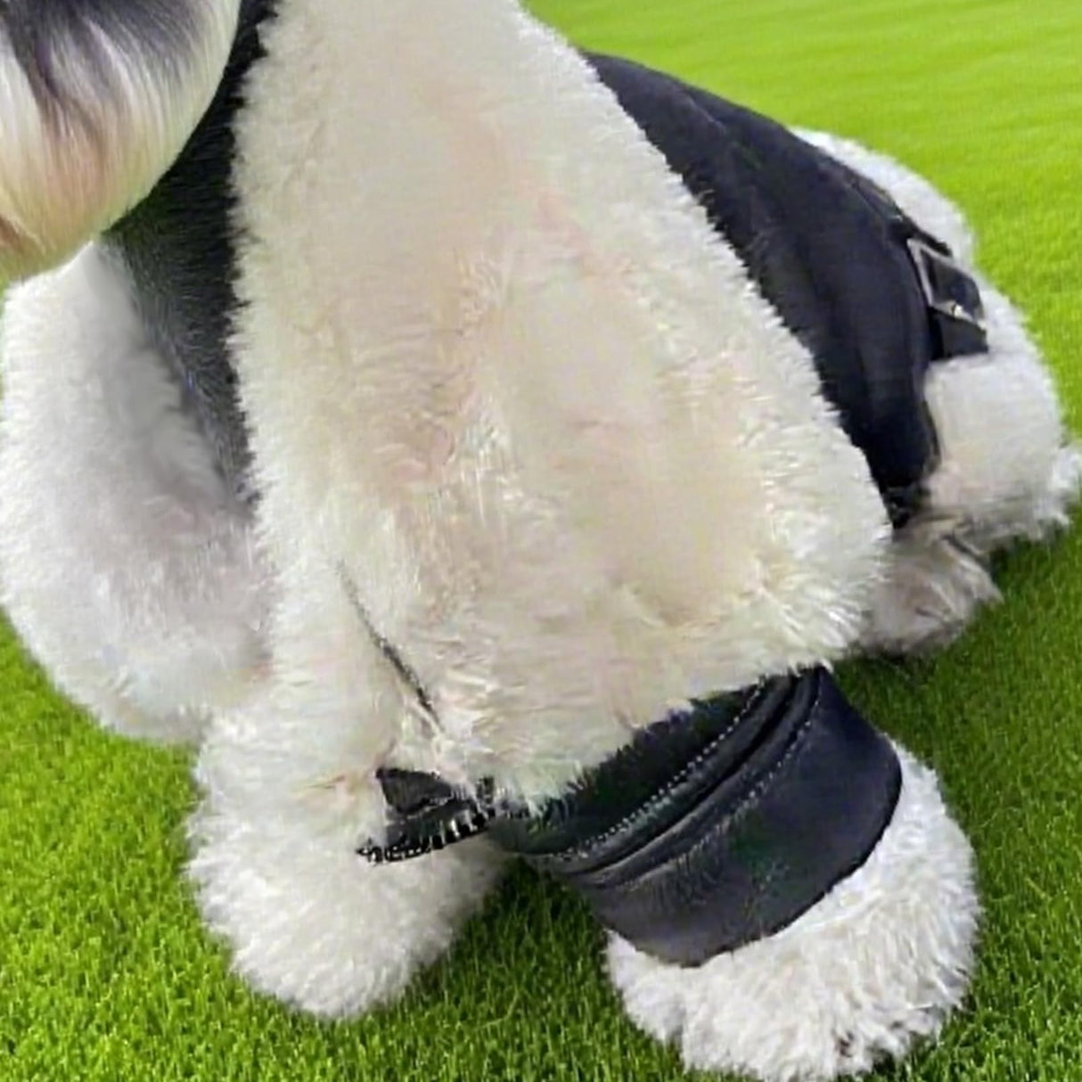 Floofelove Faux Dog Leather Jacket Suitable for Weight: 2 to 5lbs - Small Dog Clothes Winter Coat Chest: 13.8in Back Length: 9.8in Windproof Coat for Dogs Puppy Jacket
