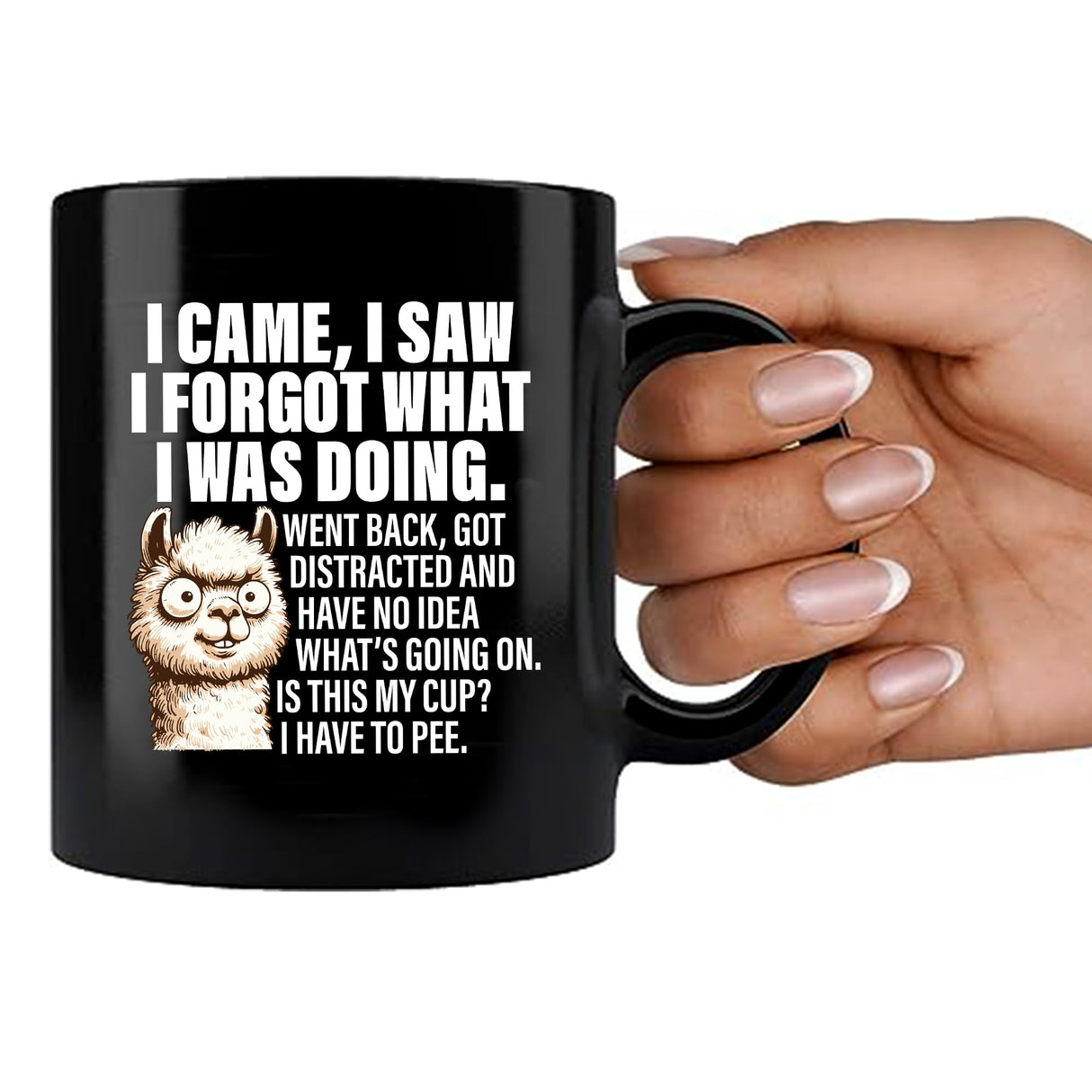 I Came I Saw I Forgat What I Was Doing Old People Elderly Gifts for Women Mom Men Grandpa Grandma 70th 80th 90th Birthday Senior Citizen Gifts for People with Dementia Ceramic Mug 11 oz Black
