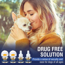 Load image into Gallery viewer, LKBHGF Dog Calming Pheromones Diffuser 6 in 1 Kit Appeasing Pheromone Diffuser to Calm (2 Plug in+4 x48ml Refill) for Anxiety Relief Reduce Aggression Fighting Barking Stress 120 Day Supply(Tasteless)