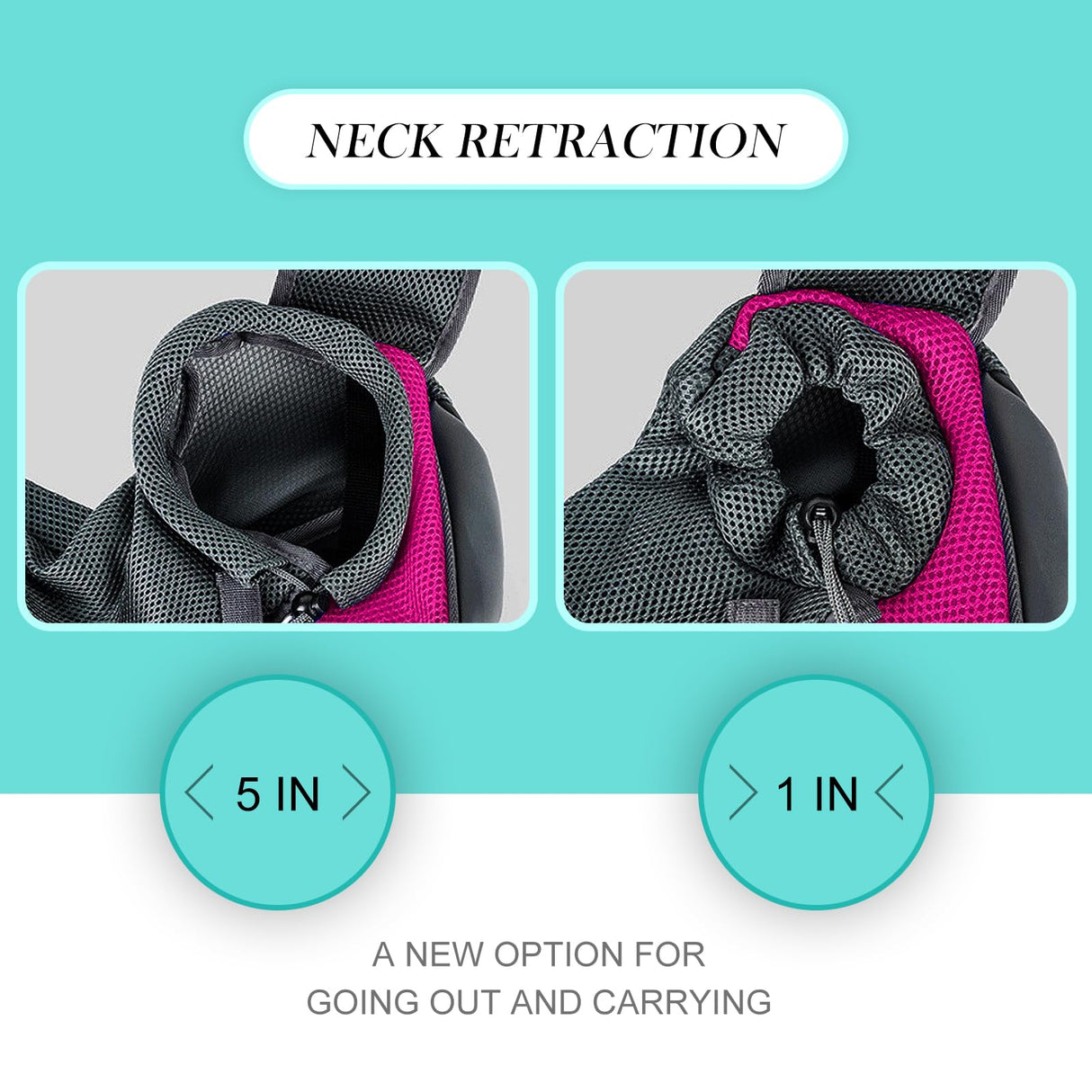 PUCEWMY Small Dog Sling Carrier, Sling Pet Pouch to Wear Medium Dog Cat Travel Breathable, Soft-Sided Crossbody Puppy Carrying Purse Bag, L, Rose