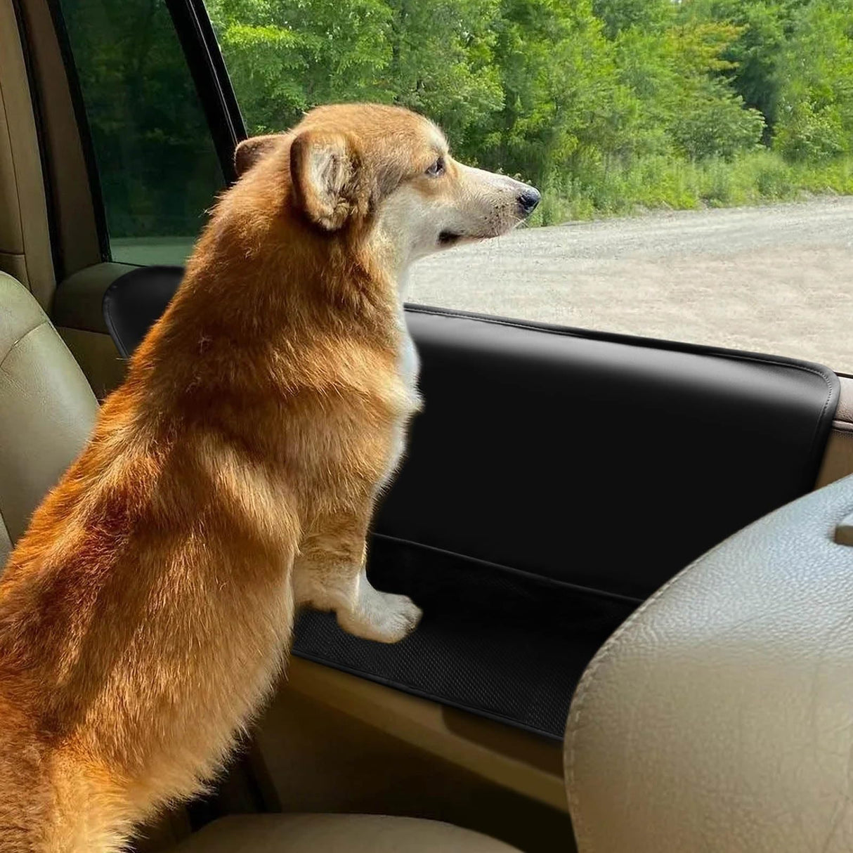 ALEIFLE 2PCS Car Door Protector for Dogs,Waterproof, Anti-Scratch, with Mesh Pockets for Snacks & Toys,Vehicle Door Protectors for Cars, Trucks, SUVs