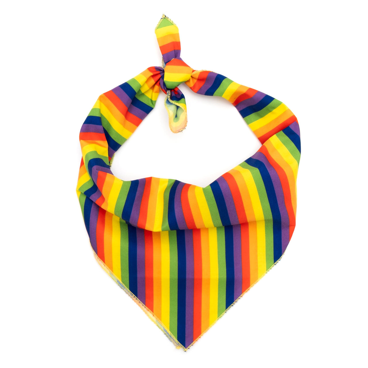 THE WORTHY DOG Classic Tie-Ai Dog Bandana – Soft Cotton Flannel Square Pet Bandana, Rain Pattern, Multicolored, Large