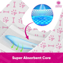 Load image into Gallery viewer, American Kennel Club Female Dog Wrap, Disposable Diapers with Wetness Indicator, Small, 50 Count