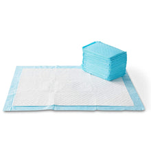 Load image into Gallery viewer, Amazon Basics X-Large Absorbent Puppy Pads, Leak-Proof, Quick-Dry, 28 x 34 Inches, Pack of 50, Blue & White