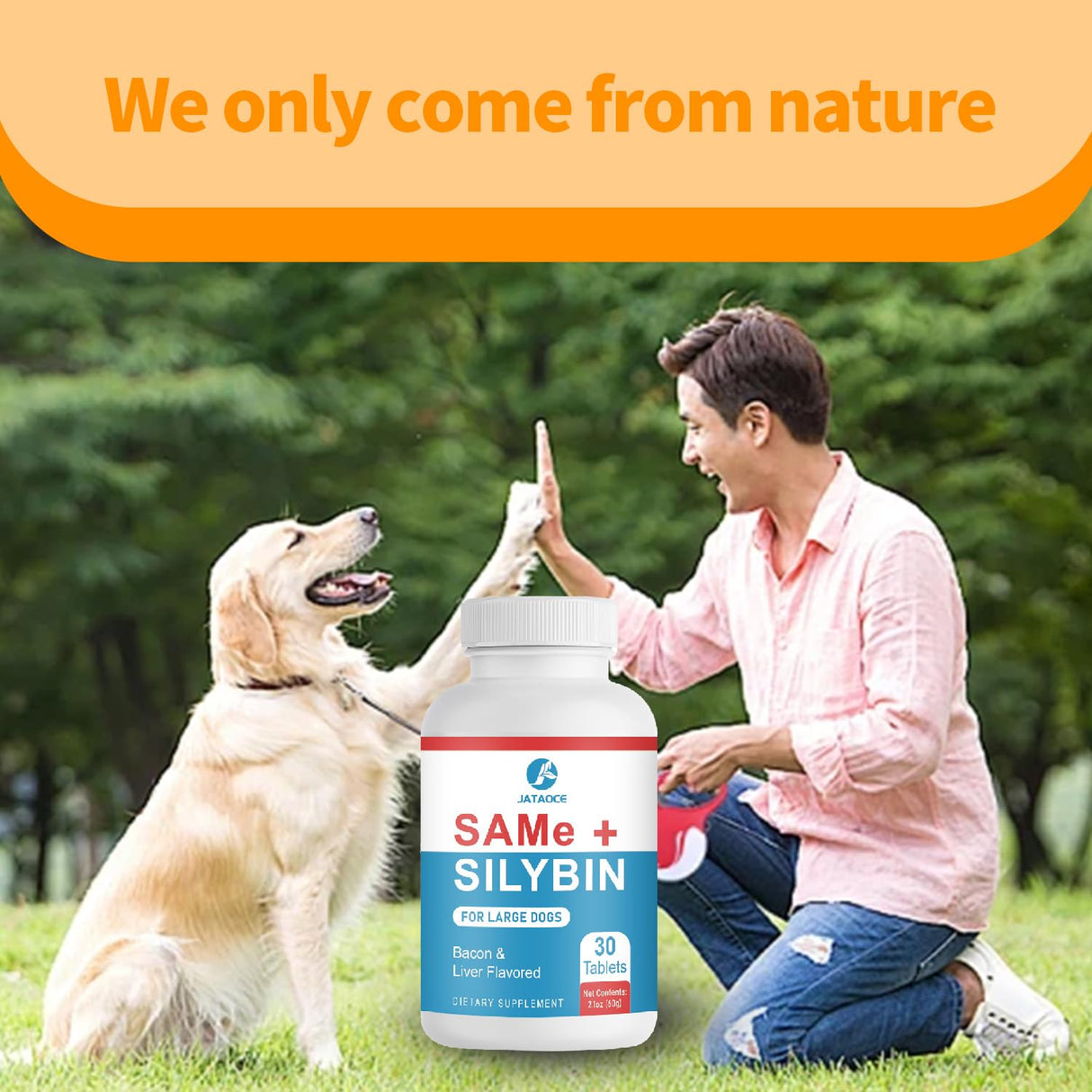 Same and Silybin for Dogs - S-Adenosyl-L-Methionine, Same for Dogs, Liver Supplements for Dogs, Hepatic Supplement for Liver & Brain, Dog Liver Support (Same+Silybin), All Dogs (Under 120 lbs)