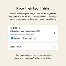 Load image into Gallery viewer, Embark Breed & Health Kit - Dog DNA Testing Kit - Discover Breed, Ancestry, Relative Finder, Genetic Health, Traits, Allergy Risk Scores