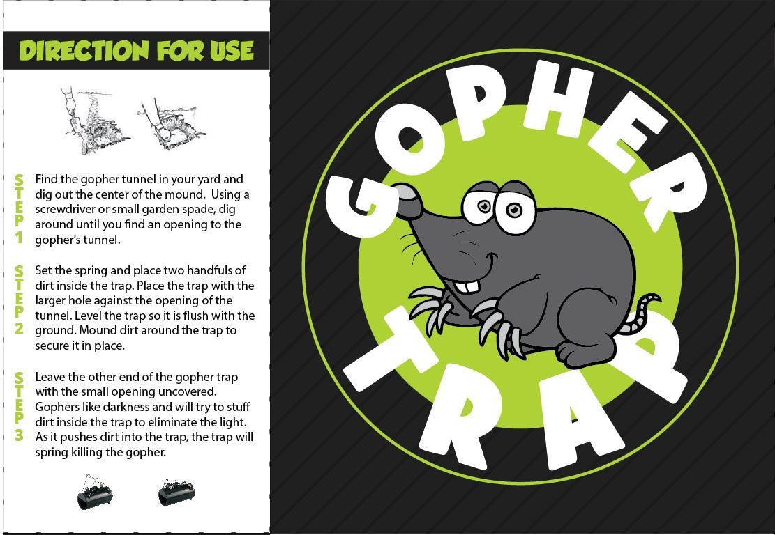 Southern Homewares Black Hole Gopher Rodent Trap Pest Control Reusable Rugged Plastic