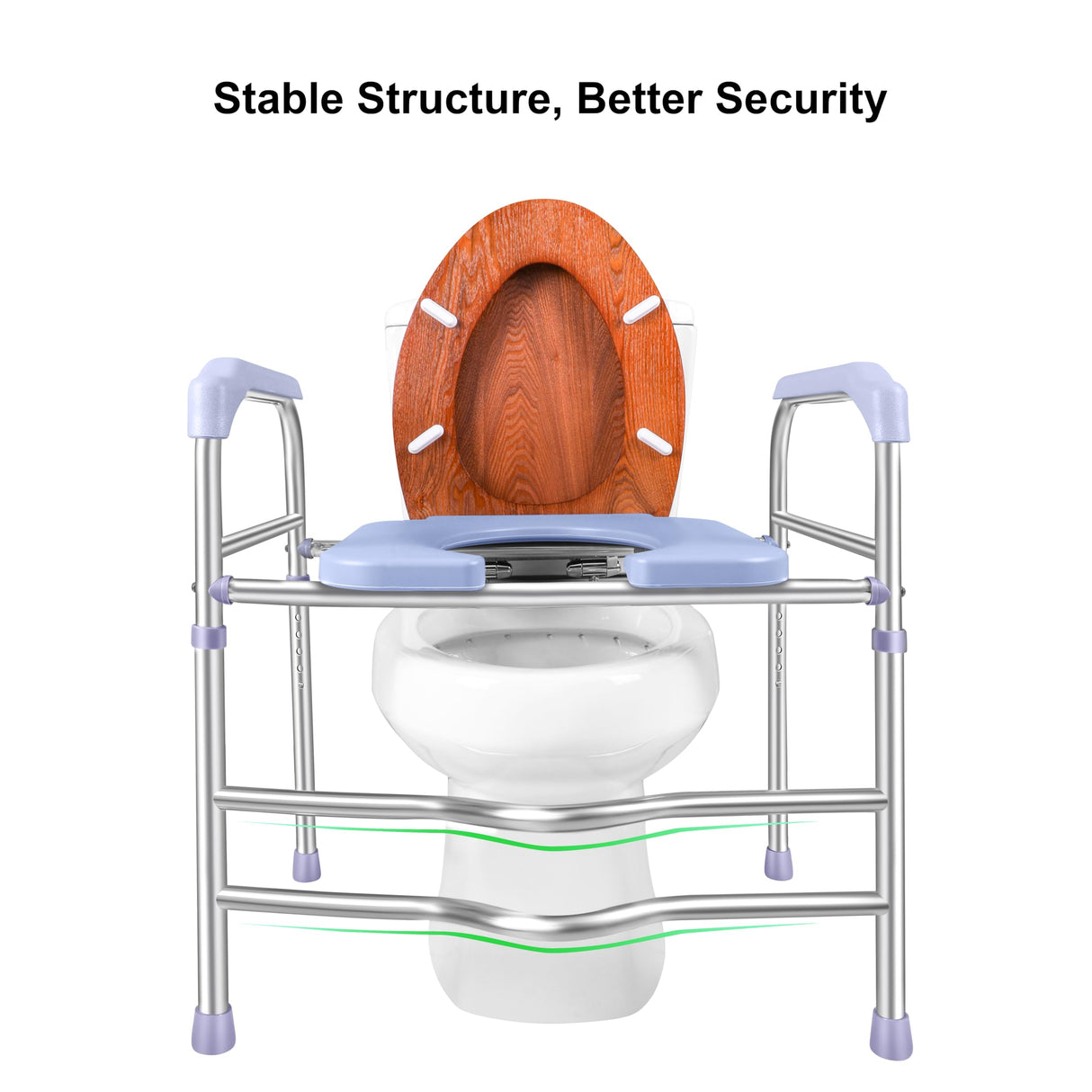 Deewow Raised Toilet Seat with Handles 400lbs, Toilet Seat Riser for Seniors with Adjustable Height, Raised Toilet Seat for Elderly, Pregnant and Handicap, Fit Any Toilet