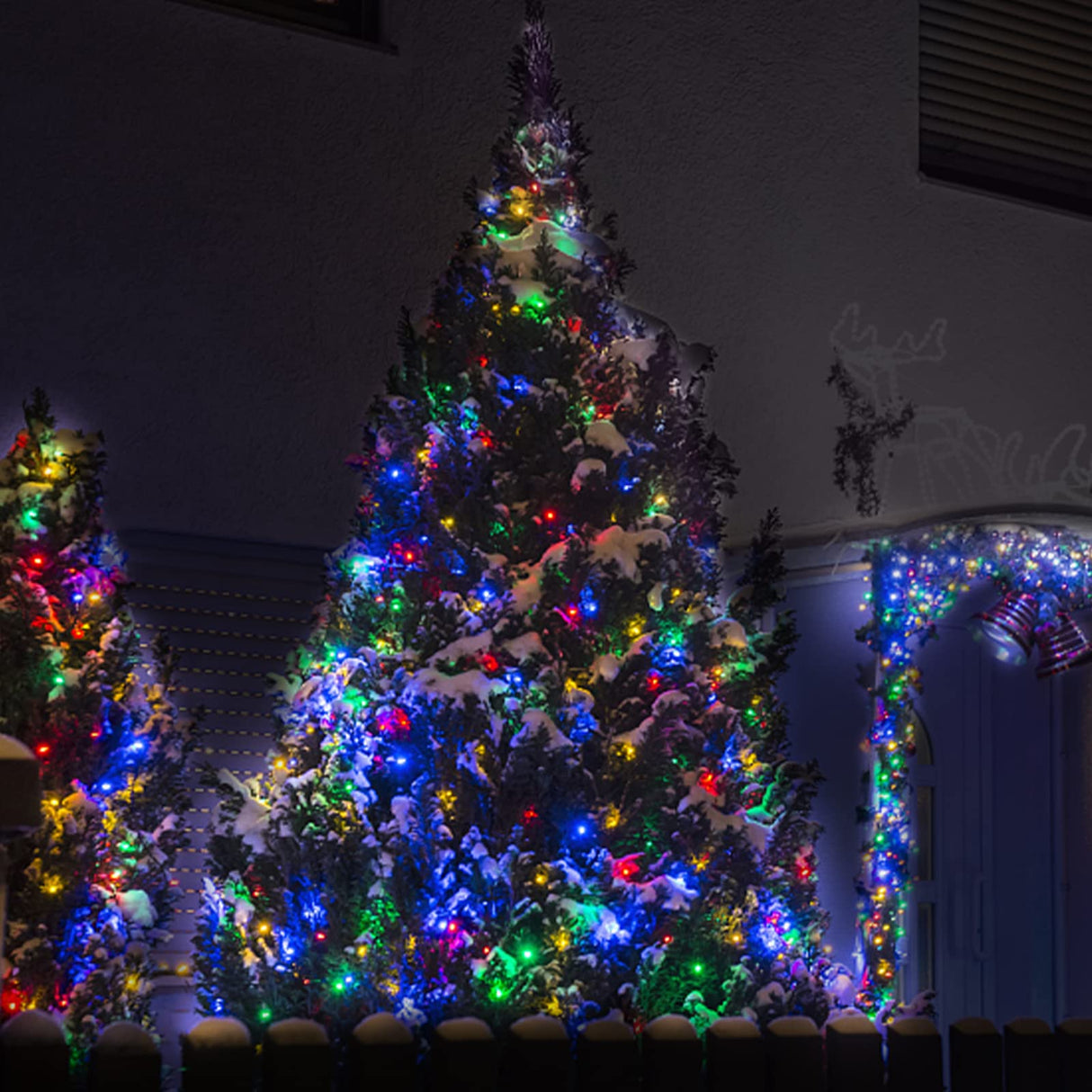 suddus 33ft 100 LED Outdoor String Lights, Multi Color Fairy Lights Battery Operated with Remote, Led Twinkle Lights for Bedroom, Backyard, Wedding, Tree, Mason Jar, Wall, Centerpiece, Christmas