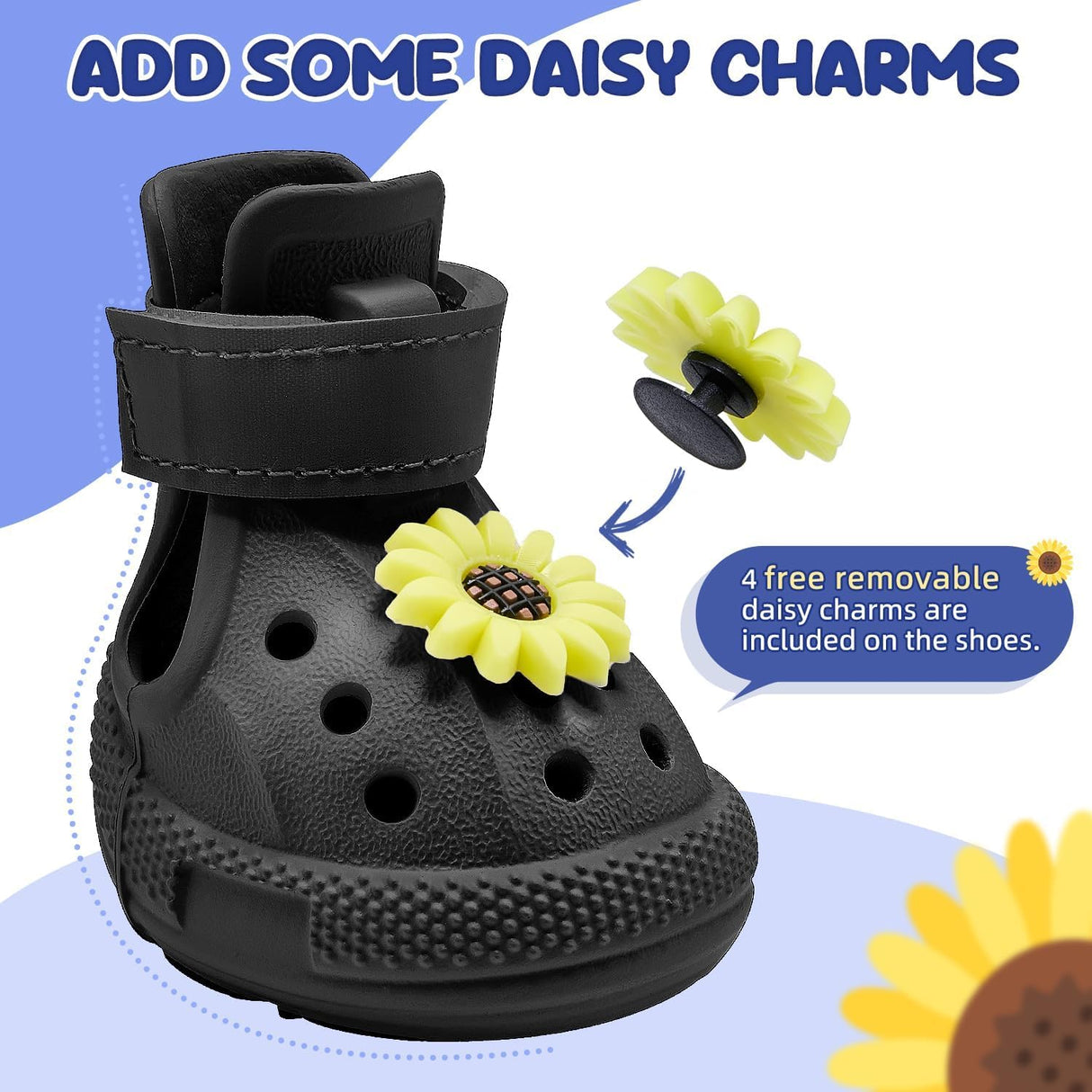 Lukovee Dog Shoes for Hot Pavement - Breathable Non Slip Dog Sandals with Reflective Stripes, Easy ON & Off, Easy-Clean Summer Outdoor Pet Boots for Small Medium Large Dogs (Black, Size 10)