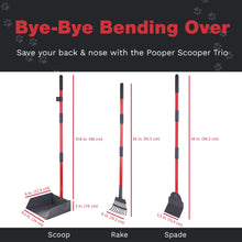 Load image into Gallery viewer, Pawler Pooper Scooper for Large Dogs, Small Dogs and Horses, Metal Poop Scooper Set with Long Handle Rake, Spade and Tray for Yard, Grass, Dirt or Gravel, Heavy Duty Aluminum Poop Picker Upper