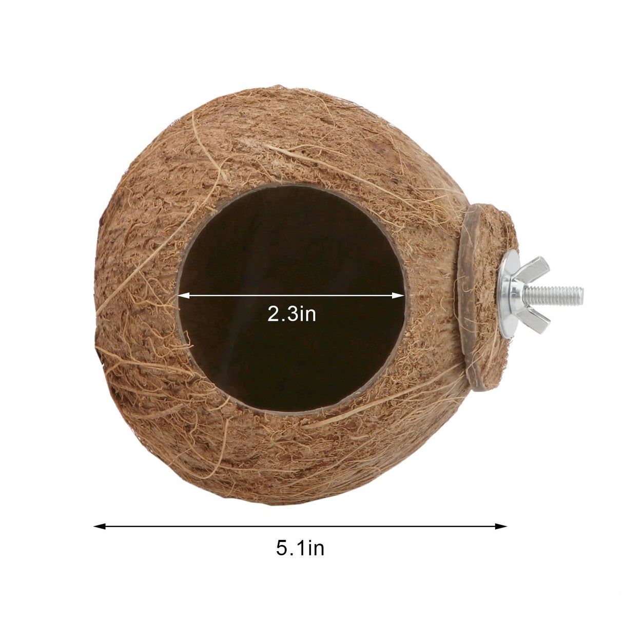 Hypeety Pet Bird Breeding Nest Coconut House Swing Ladder Toys Parrot Parakeets Finches Hamster House Natural Nest Lovebird Cage Hanging Swing Perch (C:Coco Cage Perch Toy)