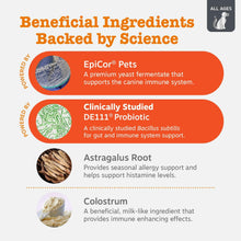 Load image into Gallery viewer, Zesty Paws Vet Strength Dog Allergy Relief Chews, Dog Probiotics for Itchy Skin and Ears, Smoked Cheese, 90ct