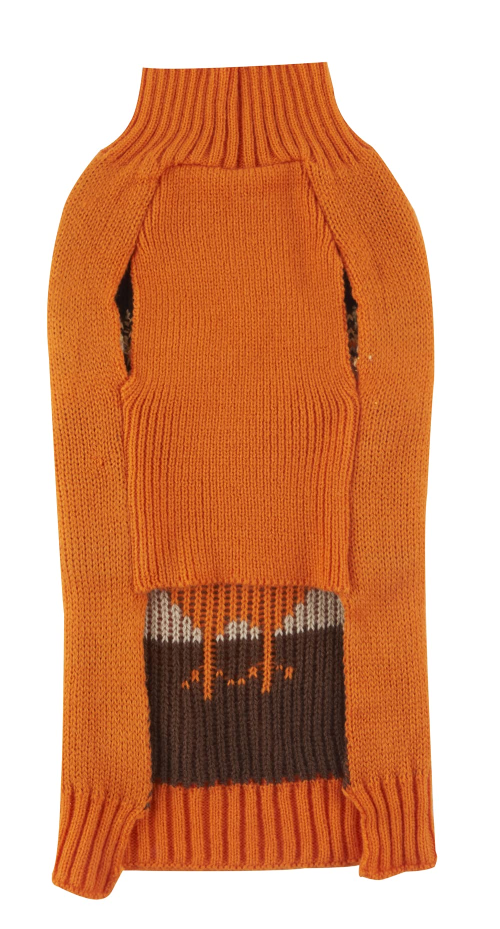 Lanyarco Thanksgiving Fall Dog Clothes Outfit Costume, Turkey Pet Dog Sweater for Large Dogs, X-Large (XL) Size 20" Back Length Orange