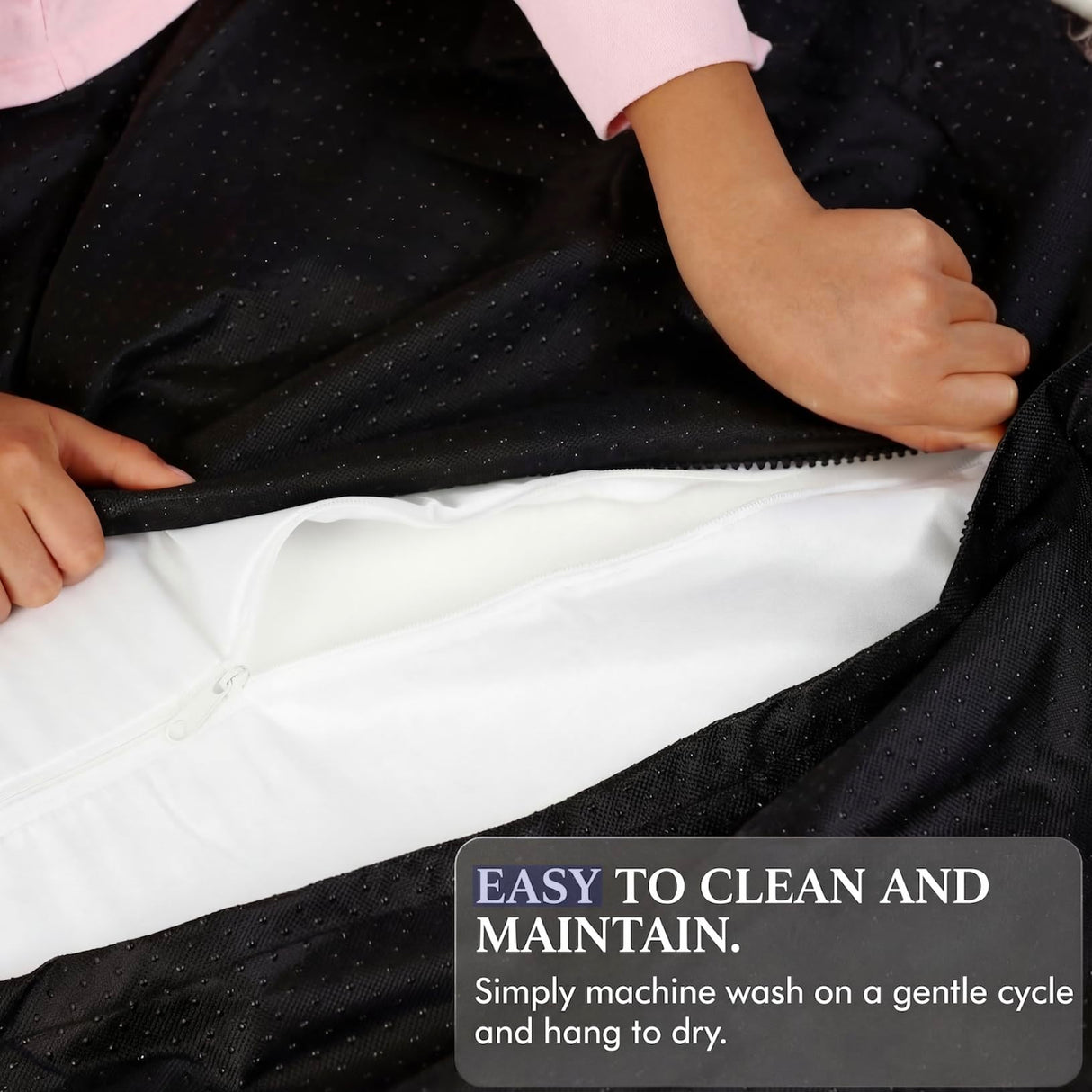 IHAPPYDOG Luxury Faux Fur Orthopedic Dog Bed, Memory Foam Dog Bed for Small, Medium, Large and XL Pets, Fluffy Pet Bed with Waterproof and Washable Cover (Grey, 60"x35")