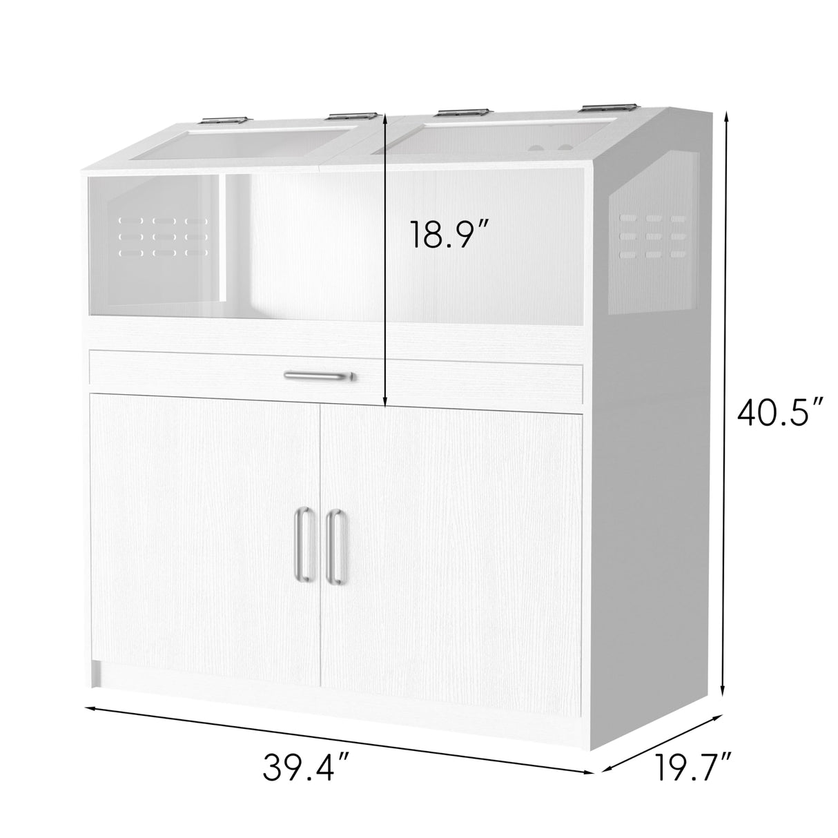 Betterhood Hamster Cage with Storage Cabinet, Guinea Pig Cage for Small Animals, Large Hamster Cage and Habitat with Easy View Acrylic Panels for Hamster, Rabbit, Guinea Pig, Hedgehog (39"x19"x40")