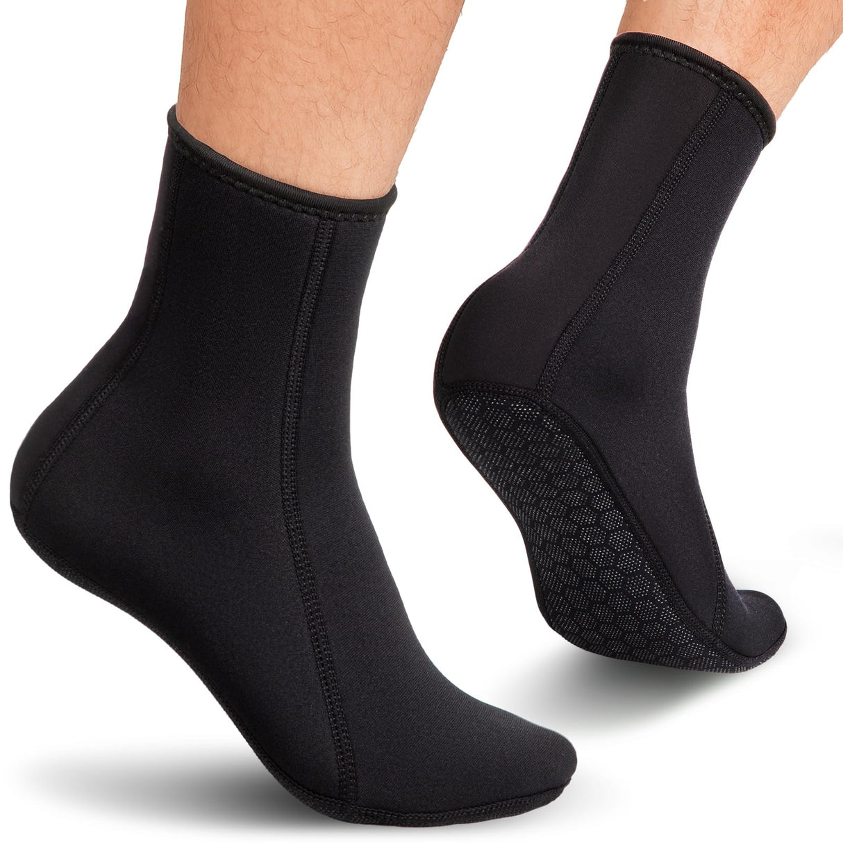 Yakevo Neoprene Socks, Water Socks 3 mm Diving Socks Booties for Outdoor Water Sports