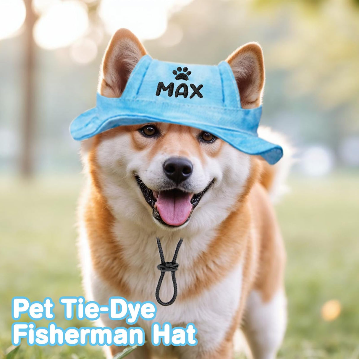 DYOART Personalized Visor Hat for Dog & Cat, Custom Dog Hat with Ear Hole for Puppy Small Medium Large Dog, Sunscreen Summer Winter Bucket Hats Gift for Pet Lover