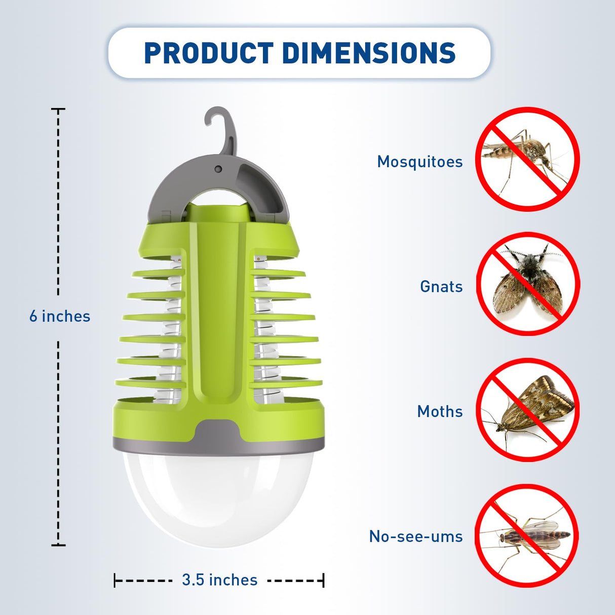 vertmuro Portable Bug Zapper Outdoor Indoor, Electric Mosquito Fly Killer Lamp with Three Lighting Mode, USB Rechargeable Light Bulb Zapper for Camping, Home, Patio (3 Pack)