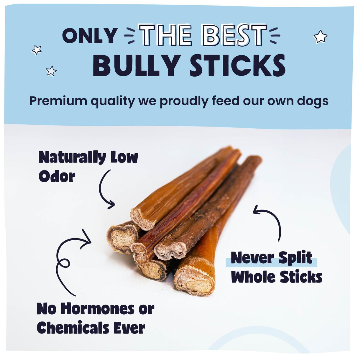 Pawstruck Natural 5-8" Bully Sticks for Dogs - Best Long-Lasting, Rawhide-Free, Low Odor Dental Chew Treat - Healthy Single Ingredient, 100% Real Beef - 8 oz Bag - Packaging May Vary