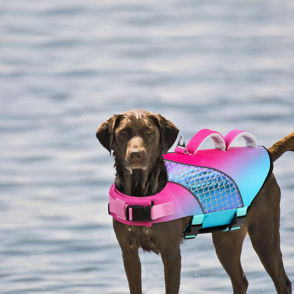 Doglay Dog Life Jacket for Boating & Swimming, High Buoyancy Reflective Dog Life Vests with Rescue Handle and D-Ring, Ripstop Adjustable Floating Vest for Small Medium Large Dogs