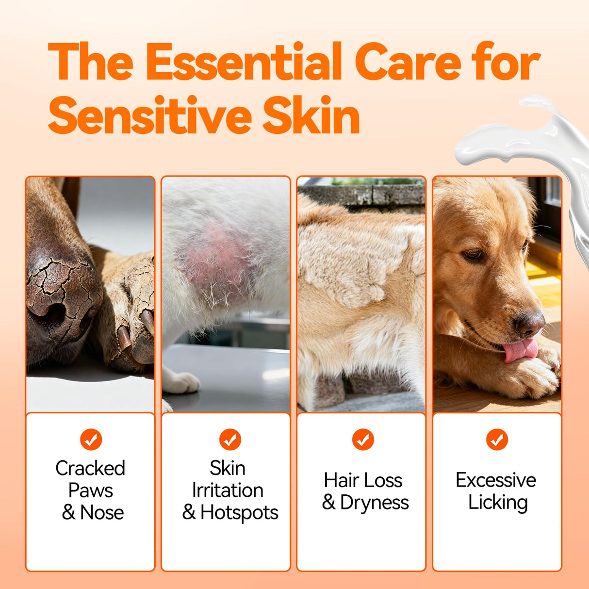 PUAINTA Hot Spot Treatment for Dogs, Soothing Skin Cream, Quantum Silver and Coconut Oil to Gently Soothe & Moisturize Dry, Sensitive, Irritated Skin