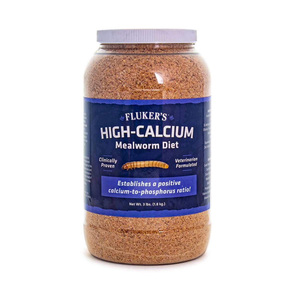 Fluker's High Calcium Mealworm Diet, Can Be Used as a Gut-Loading Food or Bedding, 3 lbs.