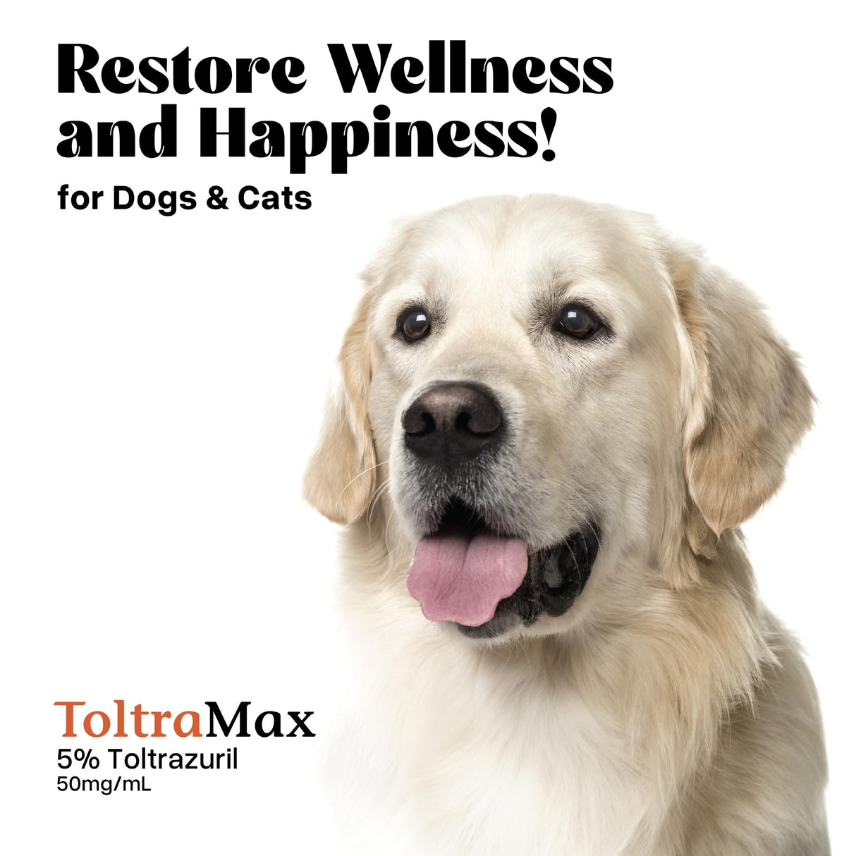 ToltraMax Toltrazuril 5.0% for Horses, Dogs, Cats, 60mL/2 Ounce, for Non-Food Chain Animals