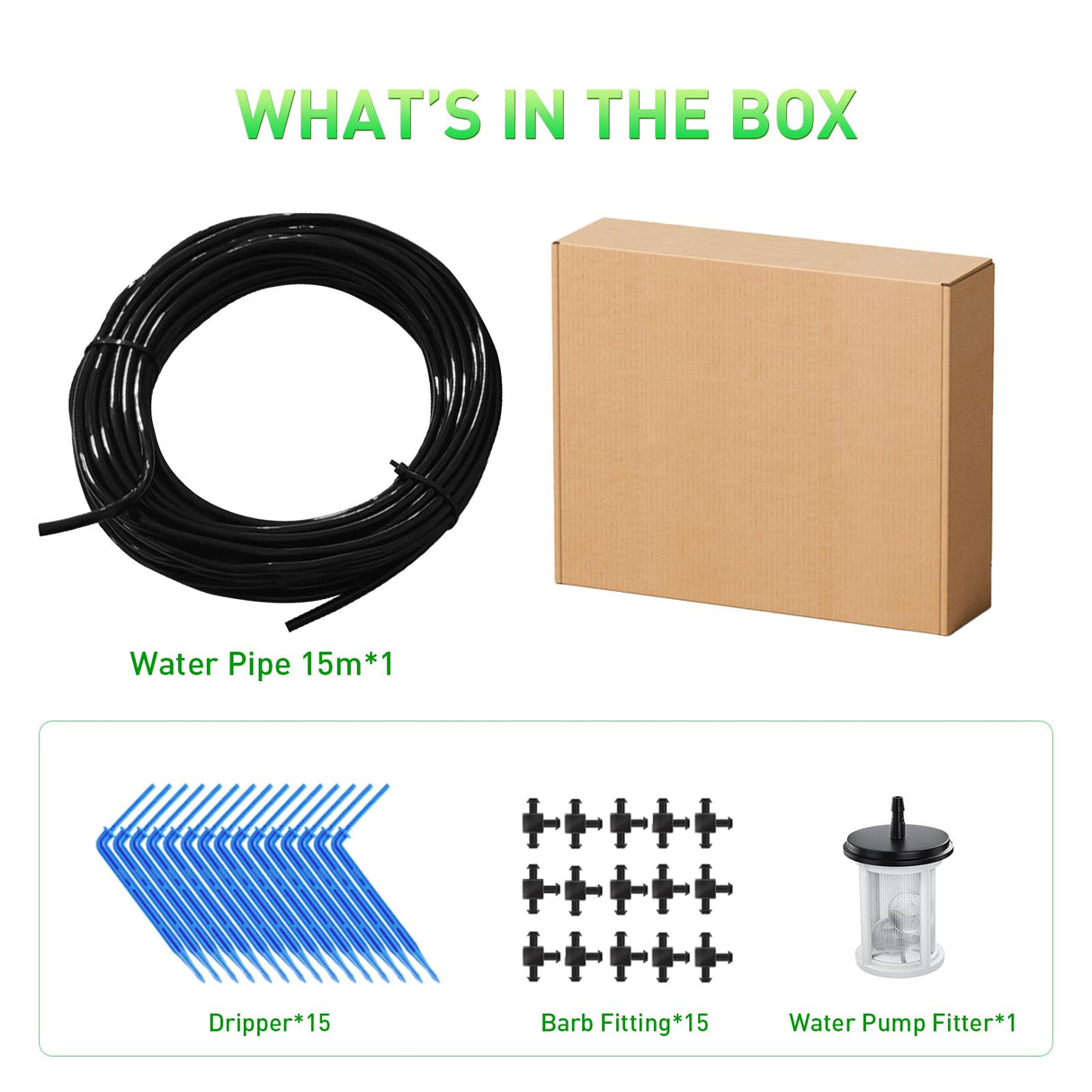 39 FT Solar Drip Irrigation Kit System, Garden Watering System,3W 3000mAh Larger Capacity,Auto Easy DIY Watering Device, Automatic Outdoor/Indoor Irrigation,Support 15Pots(Expansion Kit)