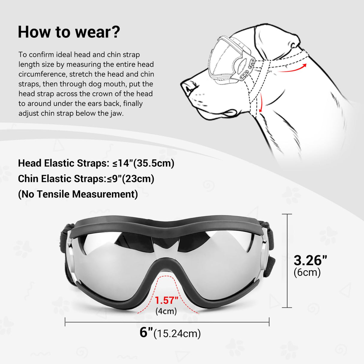 LESYPET Dog Helmet and Goggles, Large Dog UV Protection Pet Sunglasses Motorcycle Helmet, Adjustable, Riding and Driving, Black
