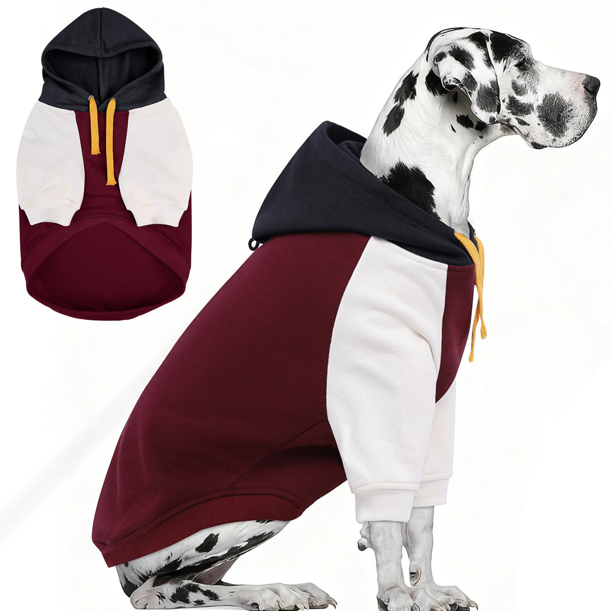 AOFITEE Extra Large Dog Hoodie, Basic Dog Hoodies for Fall Winter, Warm Hooded Dogs Sweater with Sleeves, Hooded Sweater for Boy Girl Dogs, Sweatshirt Pullover for Weimaraner, Golden Retriever